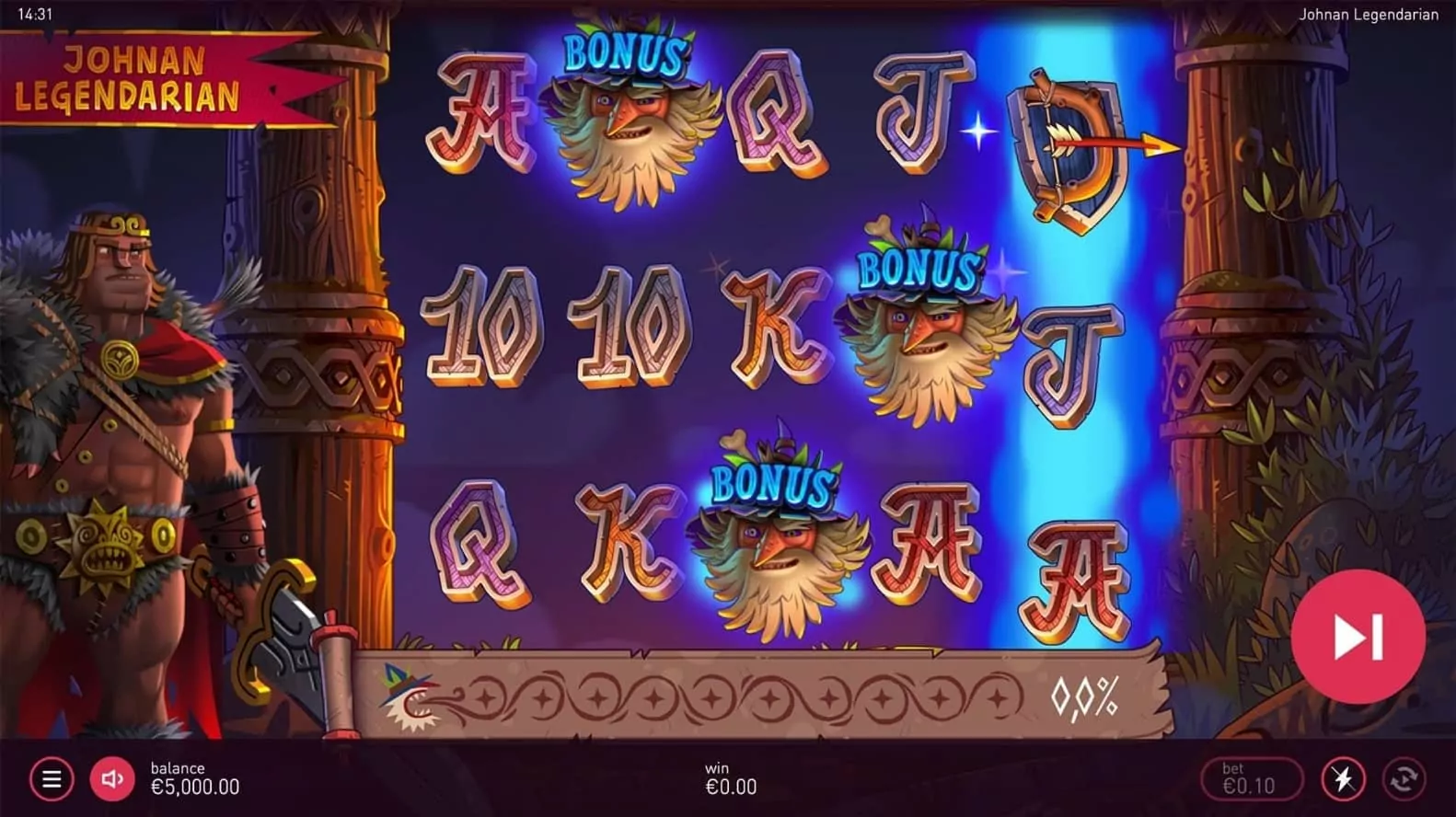 Johnan Legendarian slot game screenshot
