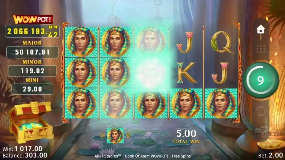 Book of Atem WowPot Game Screenshot