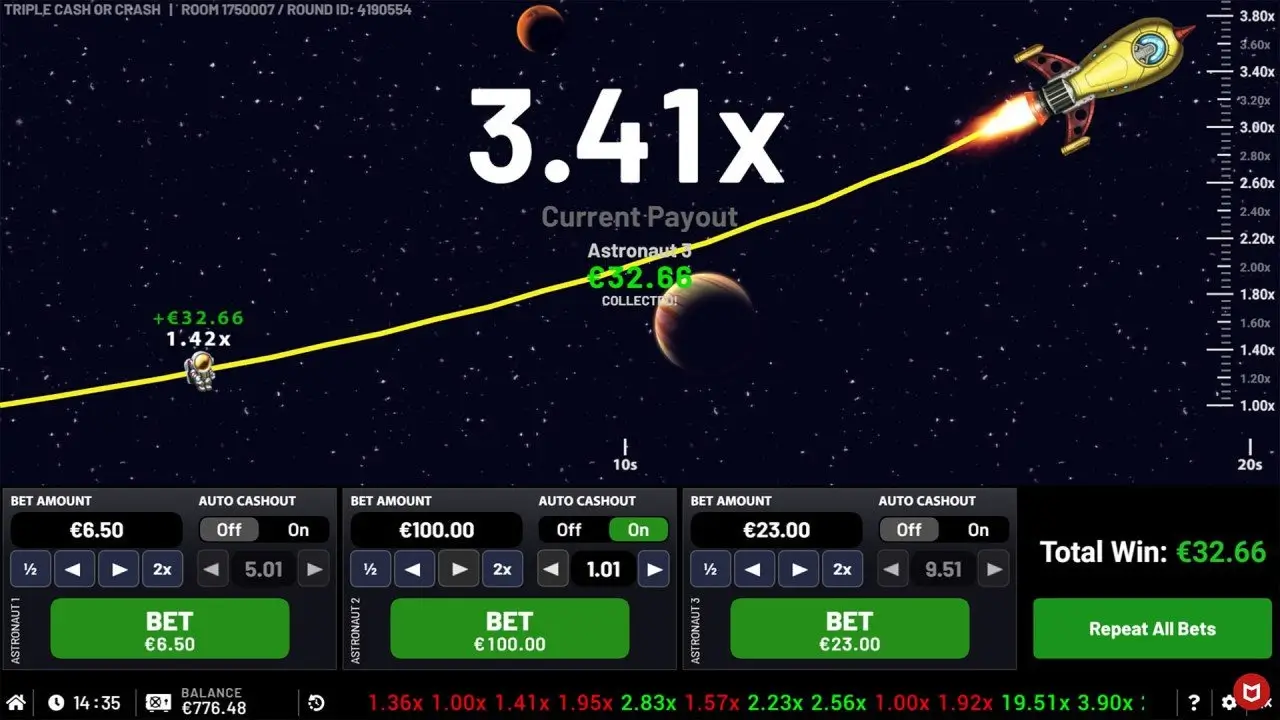 Triple Cash or Crash game banner