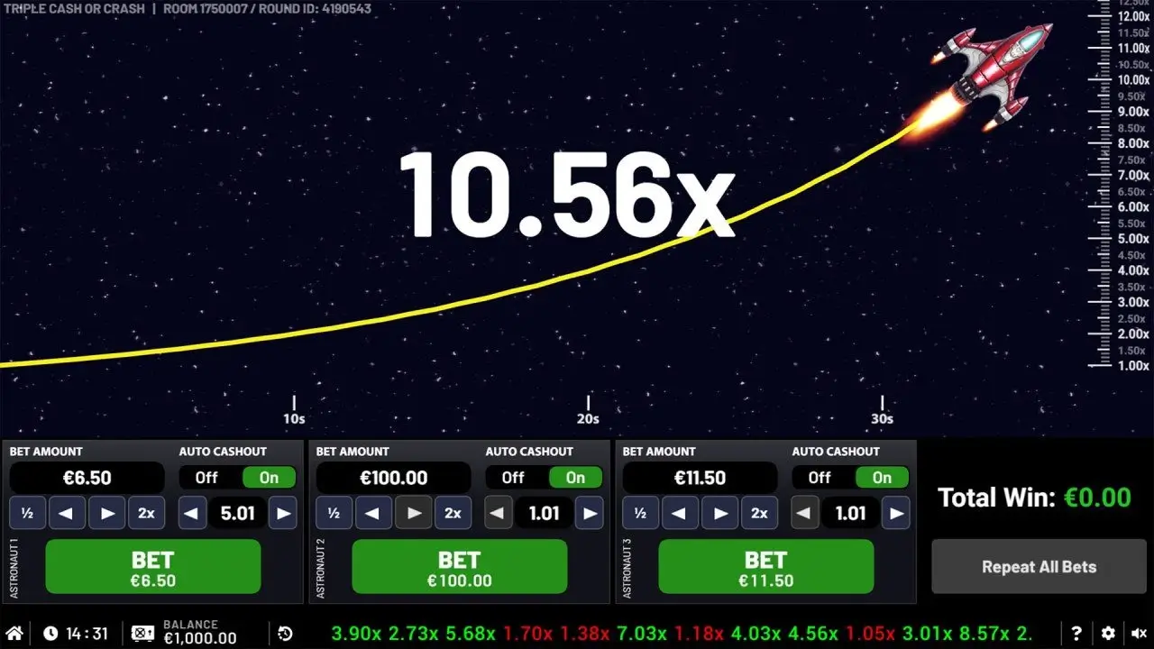 Triple Cash or Crash game banner
