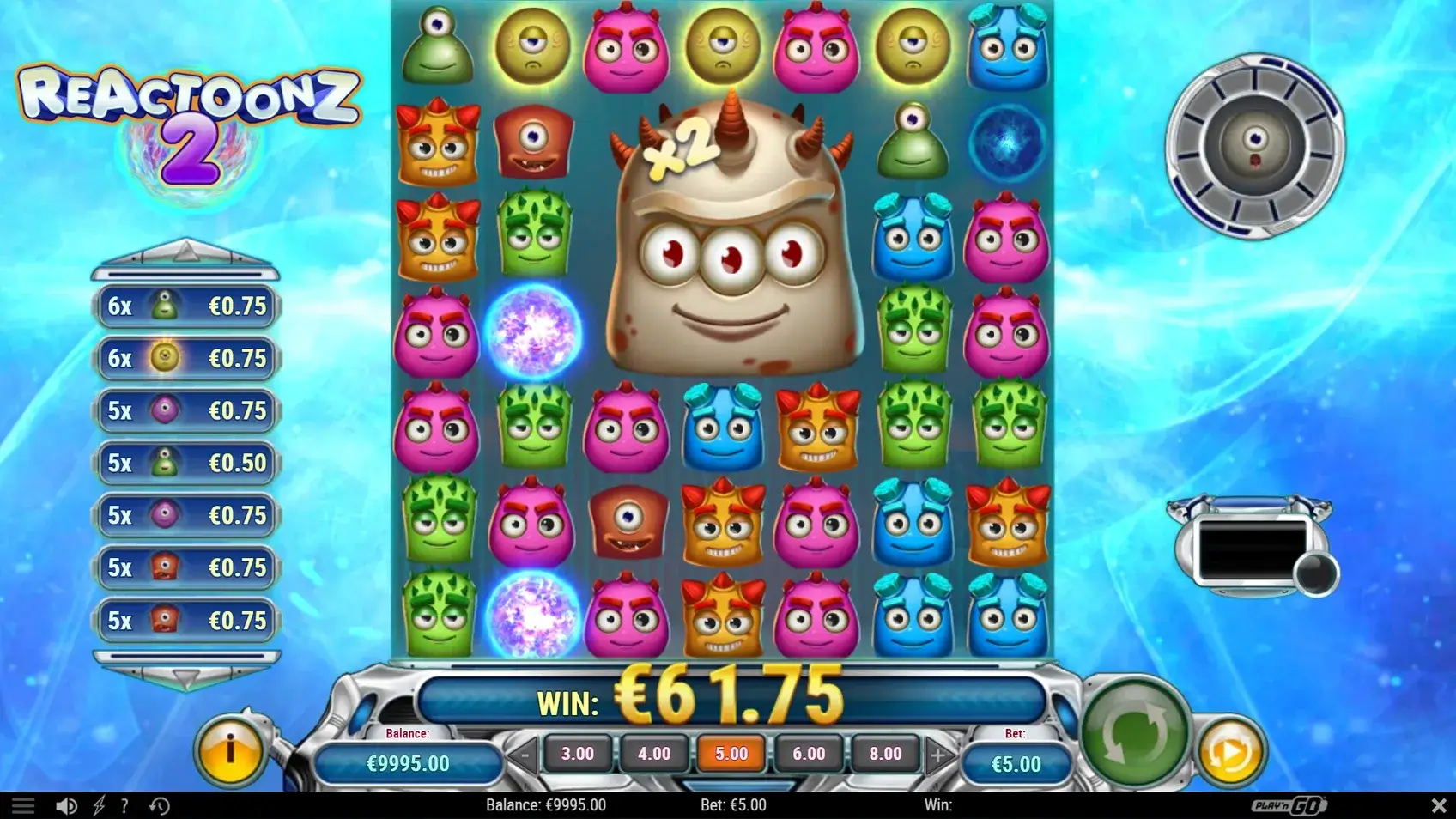 Reactoonz 2 game screenshot