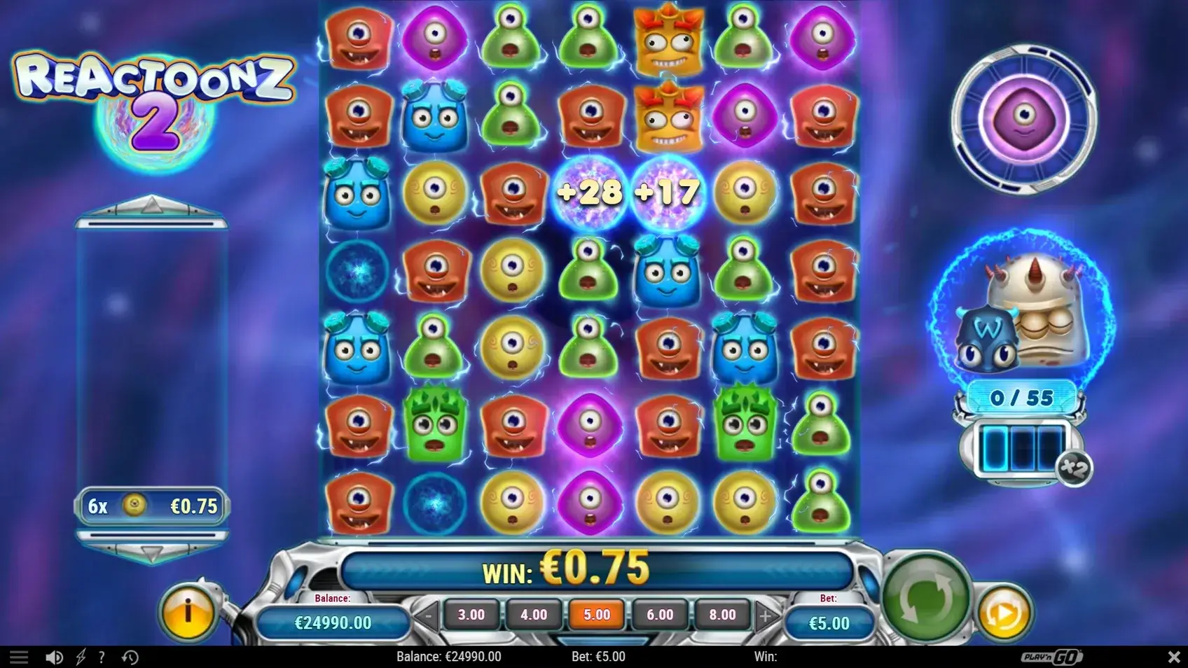 Reactoonz 2 game screenshot