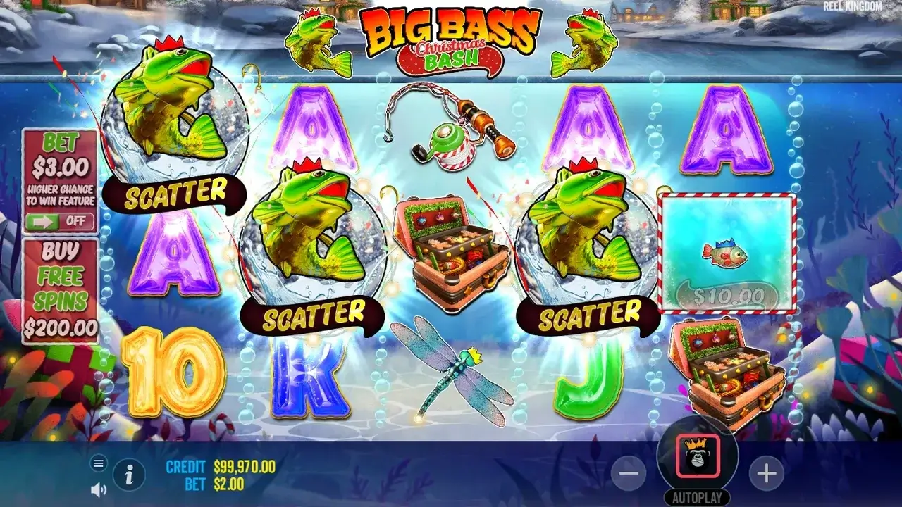 Big Bass Christmas Bash Screenshot