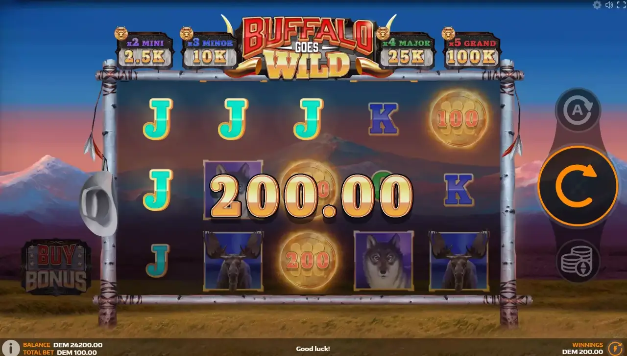 Buffalo Goes Wild Game Screenshot