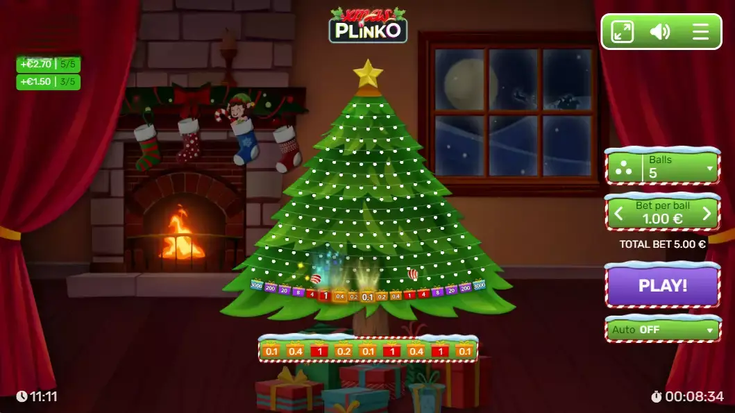 Xmas Plinko Game Screenshot