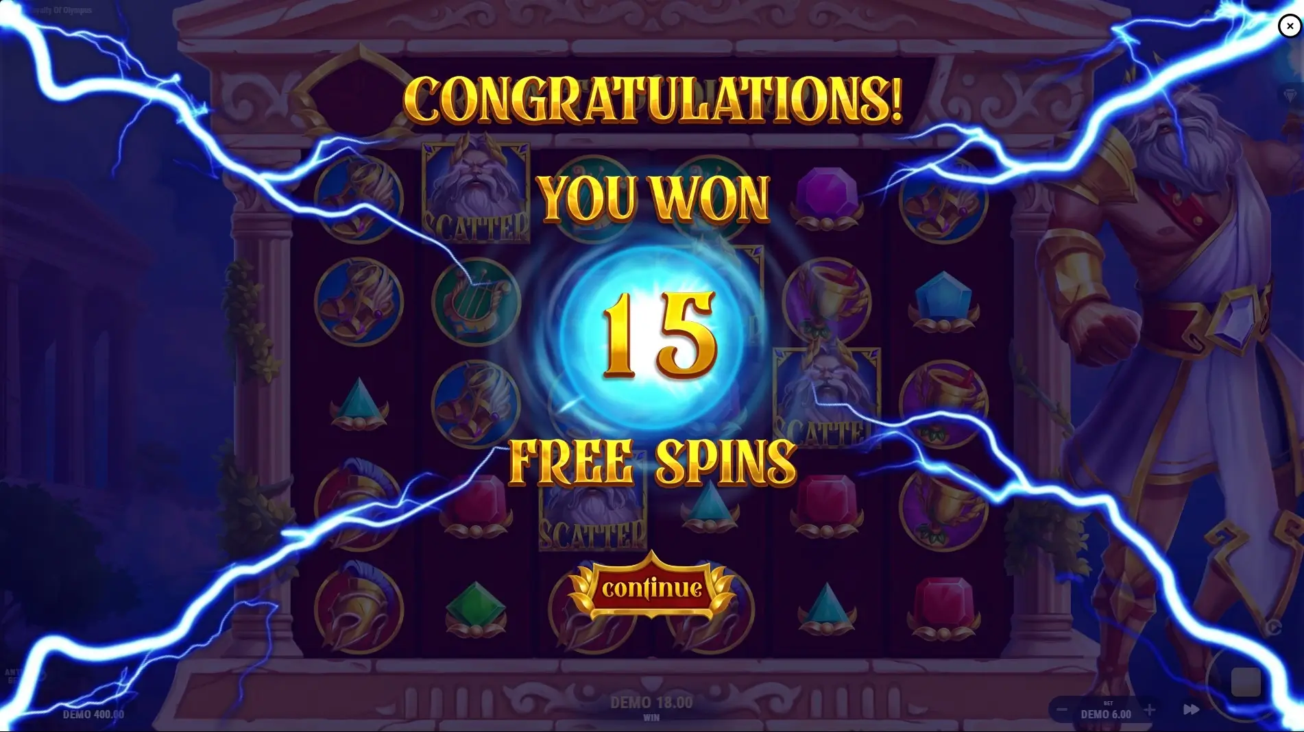 Royalty of Olympus Game Screenshot