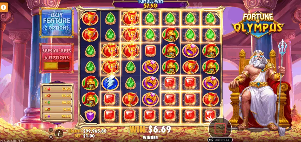 Fortune Of Olympus Game Screenshot