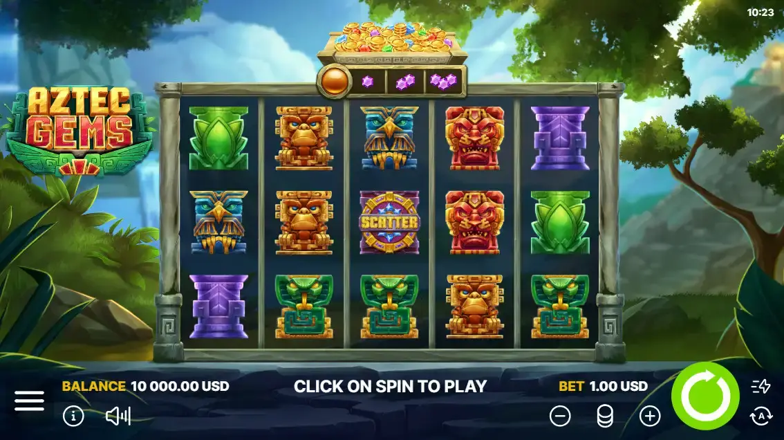 Aztec Gems Game Screenshot