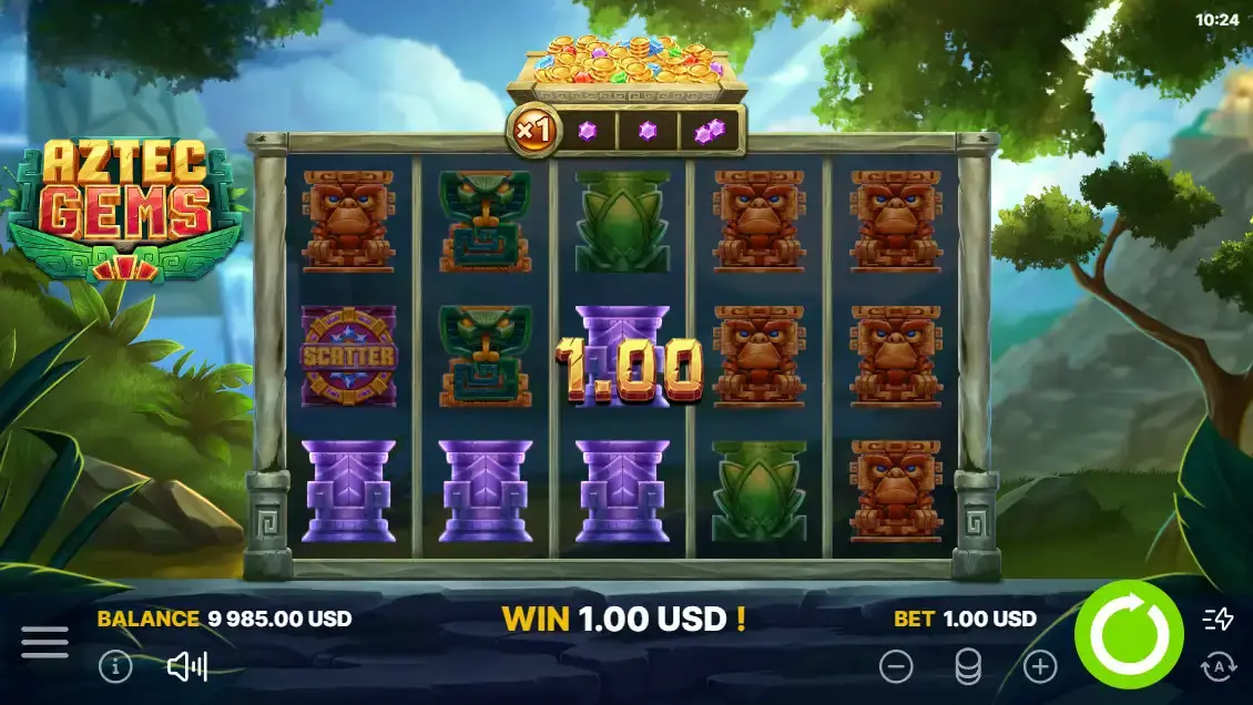 Aztec Gems Game Screenshot