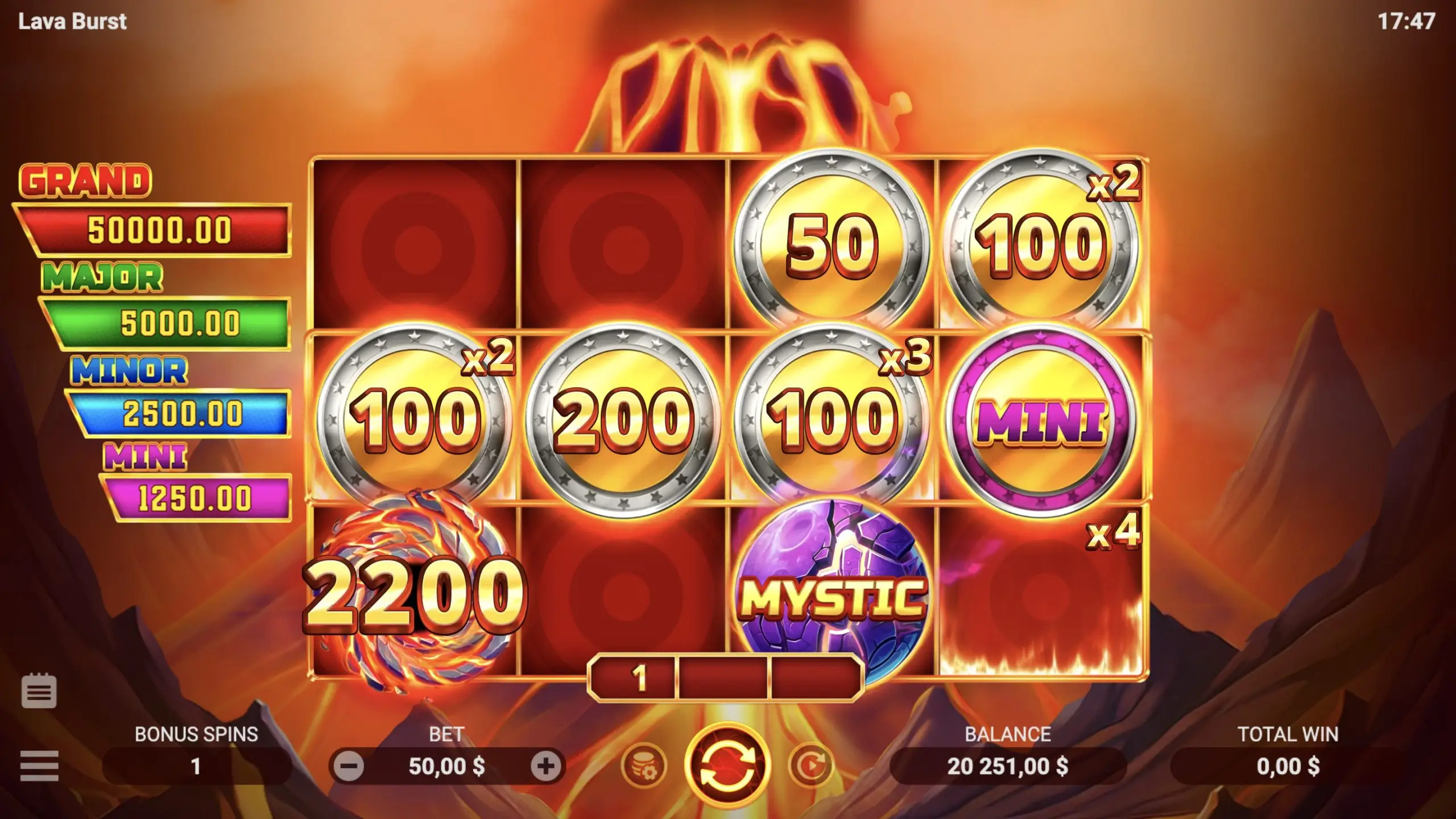 Lava Burst Game Screenshot