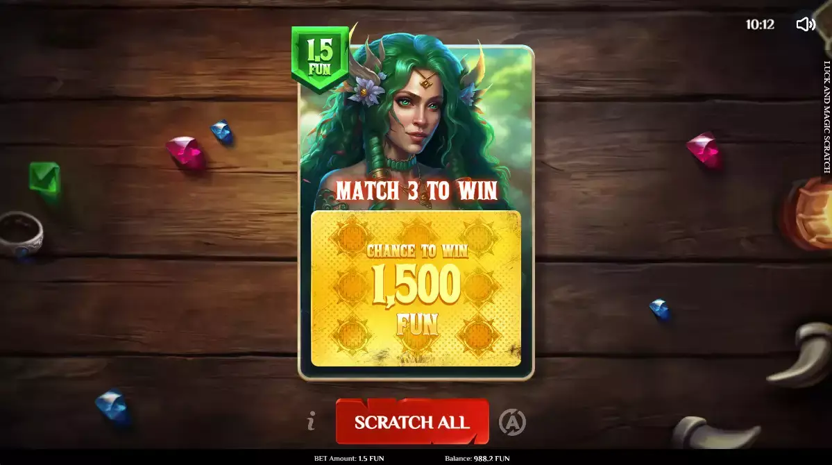 luck & magic scratch game screenshot
