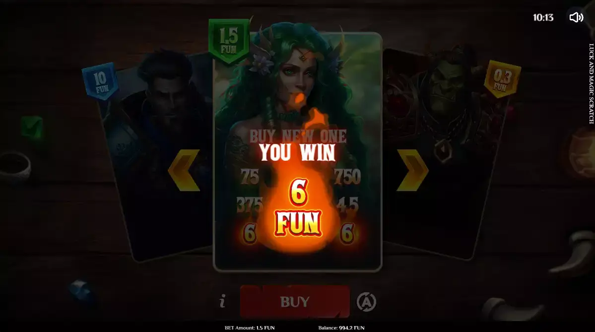 luck & magic scratch game screenshot