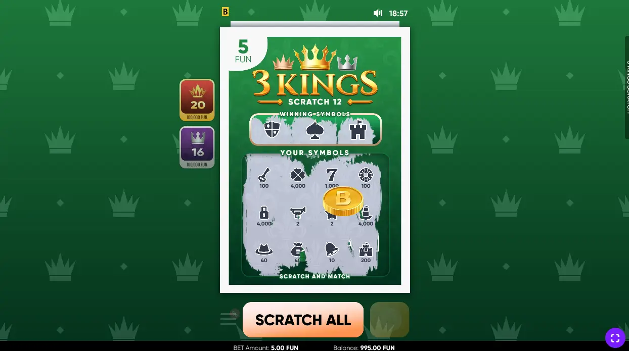 3 kings scratch game screenshot