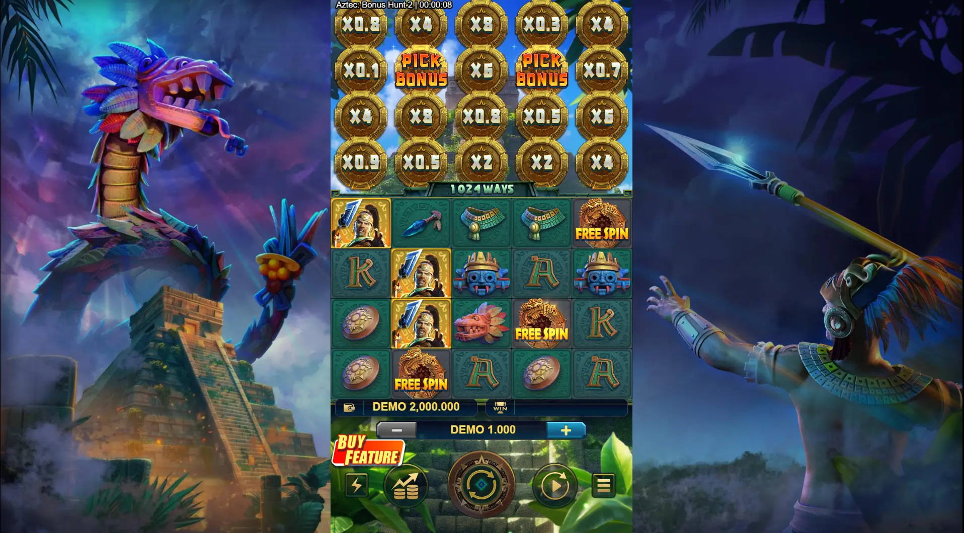 Aztec bonus hunt 2 game csreenshot