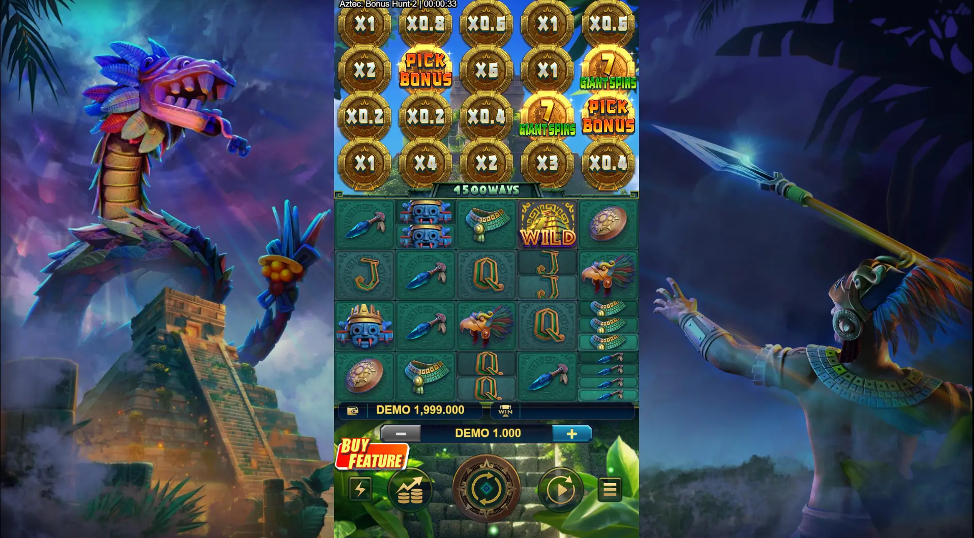 Aztec bonus hunt 2 game csreenshot