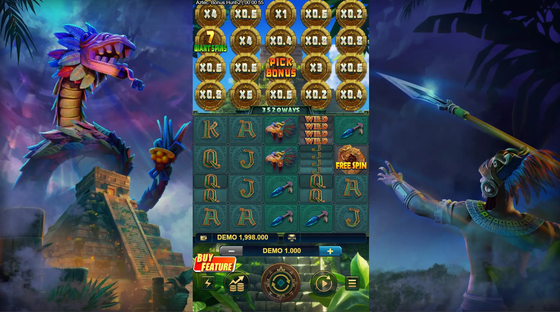 Aztec bonus hunt 2 game csreenshot