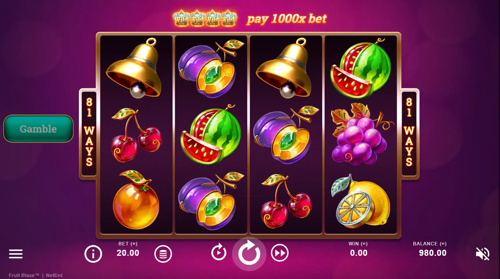 Fruit Blaze game screenshot