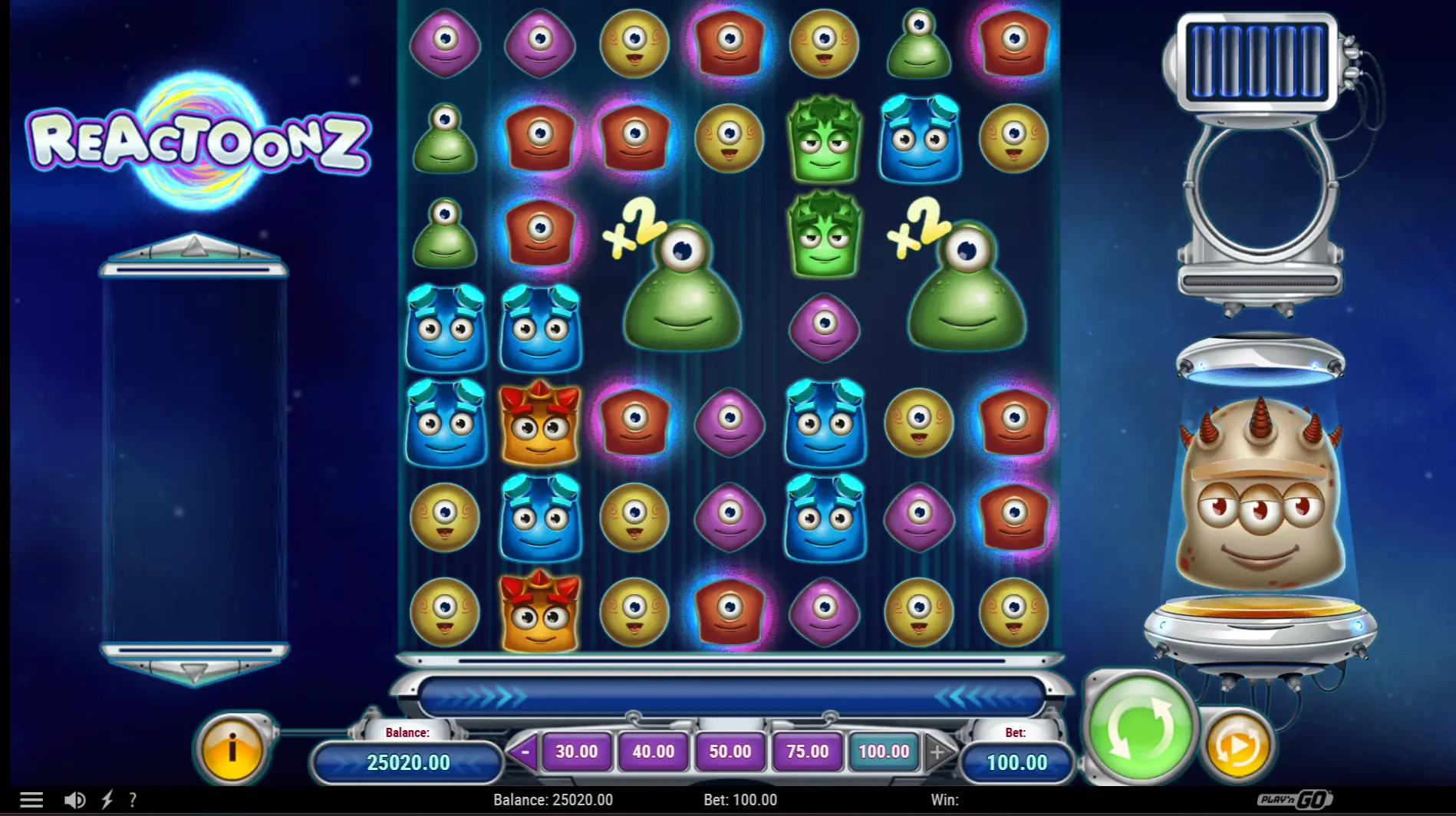 reactoonz game screenshot