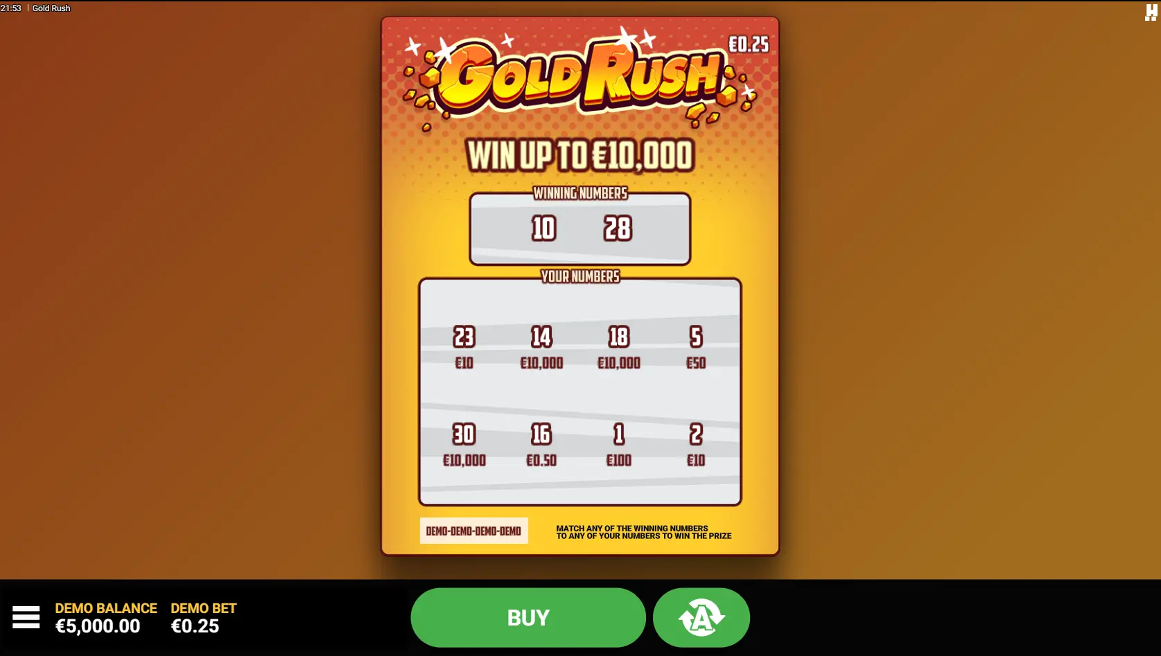 Gold Rush Game Screenshot