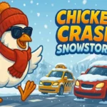Chicken Crash Snowstorm Game Banner