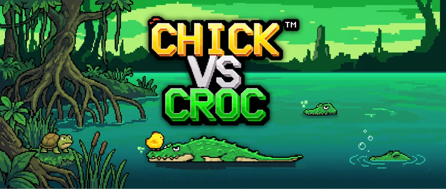 Chick vs Croc by Dragon Gaming Game Banner